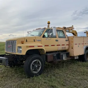 1993 GMC Topkick Service Truck w/ UNIC 340 Crane & Miller 280 Generator/Welder