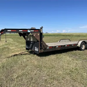 2007 TARNEL 22' T/A Gooseneck Car Hauler Trailer w/ Winch, Checker Plate Toolbox