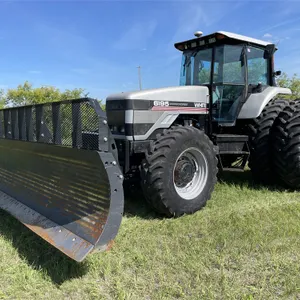 1993 WHITE 6195 MFWD Tractor w/ LEON 14 Ft. 6 Way Dozer Blade, Shedded, 1 Owner