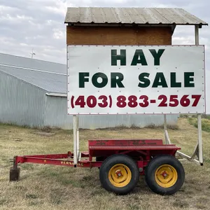 Versatile T/A Utility Trailer Converted To Single Bale Trailer w/ Sign And Roof