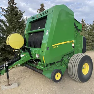 2019 JOHN DEERE 560M Round Baler w/Megawide P/U, 6,719 Total Bales, Netwrap Only