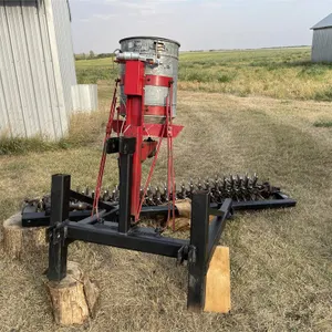 PHOENIX 3 Pt Hitch 8 Ft. Rotary Spike Harrow w/ Cyclone Power Seeder/Fertilizer