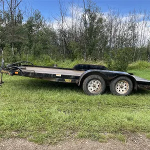 2015 BIG TEX 16 Ft. T/A Flatdeck Car Hauler Trailer, Bumper Hitch, 7 Ft. Wide