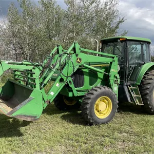 2007 JOHN DEERE 6615 MFWD Tractor w/ JD 740 Classic FEL, 8 Ft. Bucket, & Grapple