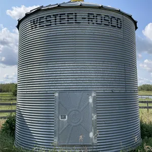 WESTEEL ROSCO ±1650 Bushel 5 Ring X 14 Ft. Flat Bottom Grain Bin w/ Wood Floor