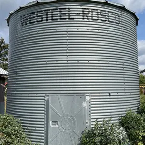 WESTEEL ROSCO ±1650 Bushel 5 Ring X 14 Ft. Flat Bottom Grain Bin w/ Wood Floor