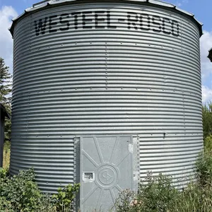 WESTEEL ROSCO ±1650 Bushel 5 Ring X 14 Ft. Flat Bottom Grain Bin w/ Wood Floor