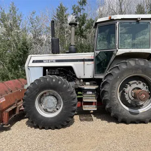 1988 WHITE 160 MFWD Tractor w/ Leon 10 Ft. Front Dozer Blade, 6,596 Hours