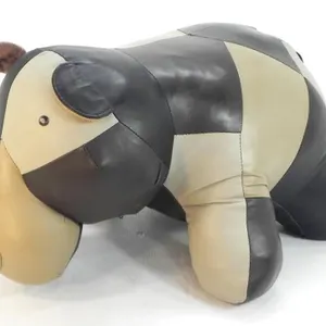 REINERS GENUINE LEATHER BEAR OTTOMAN
