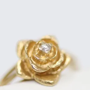 14K Gold Rose Ring