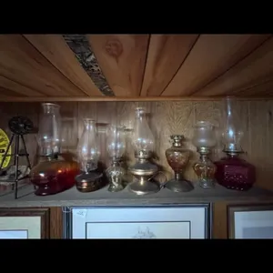 Collection of 7 Vintage Oil Lamps