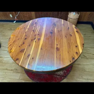 47" Spool Table with Red Cedar Top