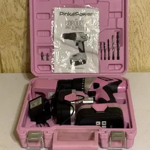 Pink Power Cordless 18-Volt 3/8 in Drill
