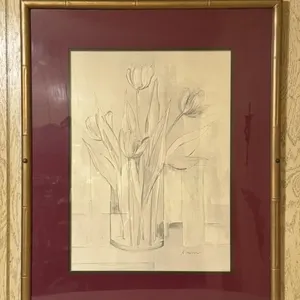 White Tulips Framed Print by Edward Nimon