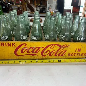 coke crate with bottles