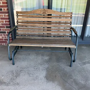 Wood and Metal Outdoor Glider