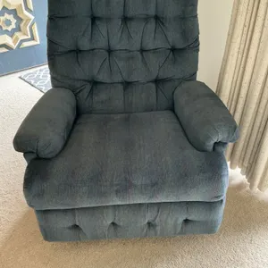 Blue Upholstered Recliner