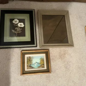 Framed Art and Mirror Set