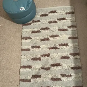 Shag-Style Rug and Pouf