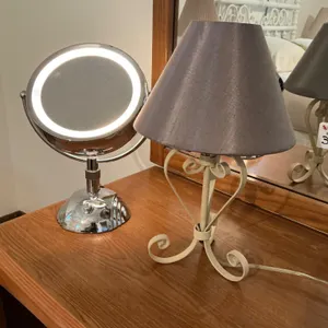 Table Lamp and Mirror Set