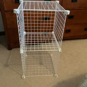White Wire Storage Shelves