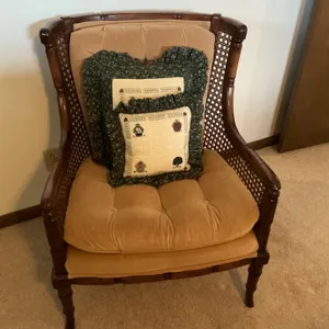 Cane-Back Accent Chair