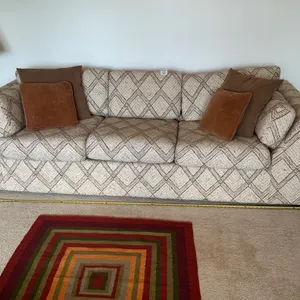 Upholstered Sofa with Pillows