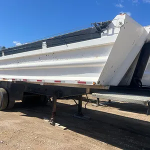 OFFSITE - 2009 Neustar air ride 28 ft end dump gravel trailer