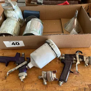 PNEUMATIC BINKS MODEL 7 SPRAY GUN, HVLP SPRAY GUN, HOPPERS, ETC.