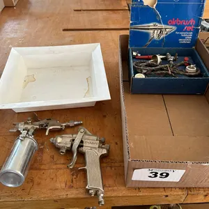PAASCHE AIR BRUSH SET, SHARPE SPRAY GUN, AIR BRUSH GUN
