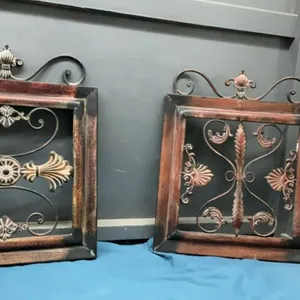 (2) DECORATIVE METAL WALL DECOR PIECES