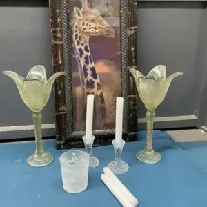 GIRAFFE PICTURE & CANDLE HOLDERS