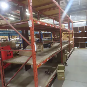 Pallet Racking 48" Deep:  4 Uppers 10 ft, 24 Side Rails 8 ft with Wood Shelving.  Product Not 