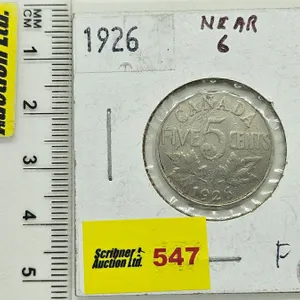 Canada Five Cent 1926 Near 6