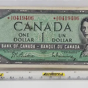 Canada $1 Bill 1954 *Replacement : Beattie/Rasminsky # *AA0419406