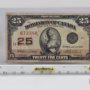 Dominion of Canada Twenty Five Cent 1923 "Shinplaster" : Campbell/Clark #673380