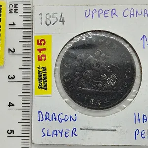 Bank of Upper Canada 1854 Half Penny Bank Token