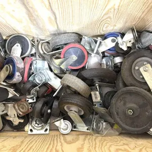 Casters in Wood Crate 
- crate is 35.5” x 20.5” x