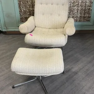 Vintage Style Upholstered Lounge Chair with a