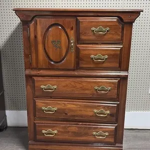 Vintage Style Wooden 5 Drawer Dresser - 38x18x50