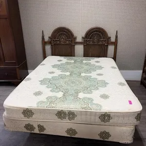 Vintage Headboard with Double Sized Mattress,