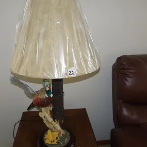 LAMP W/PHEASANT