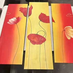 Three-Panel "Poppies in the Sun" Canvas