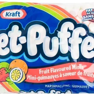 2x JET-PUFFED Marshmallow Mini Fruit Flavour 250G