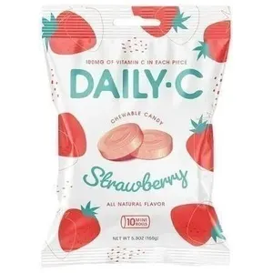 2x Daily C Strawberry Chewable Candy 5.3oz 10ct