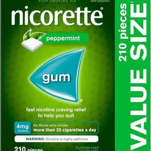 $69 Nicorette Peppermint Gum, 4MG 210ct