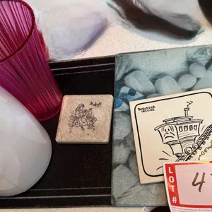 Cutting boards, trivet, vases