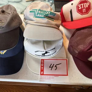 Six baseball caps