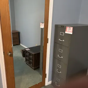 4 drawer file cabinet and mirror on door, 22 x 68“