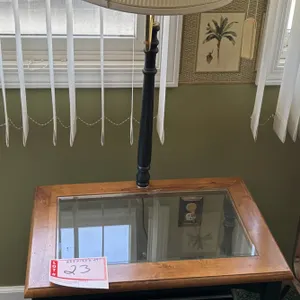 Table lamp, 23.5 x 15.5 x 24”